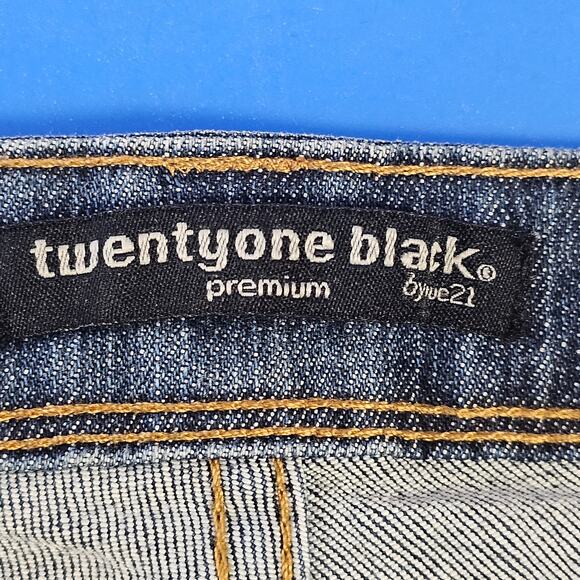 y2k TwentyOne Black Rue 21 Studded Low Rise Skinny Jeans Size 7/8 R Stretch Goth - Picture 7 of 11